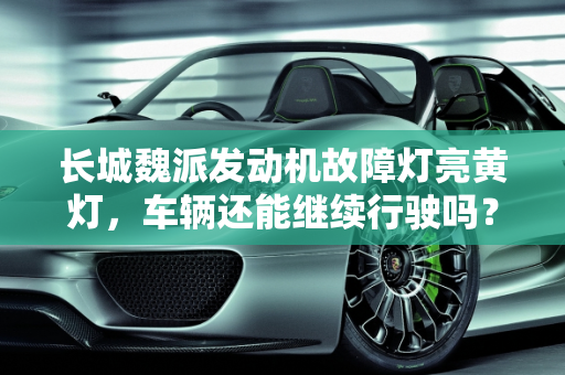 长城魏派发动机故障灯亮黄灯，车辆还能继续行驶吗？,魏派发动机故障灯亮黄灯还能开吗，长城魏派汽车故障灯标志