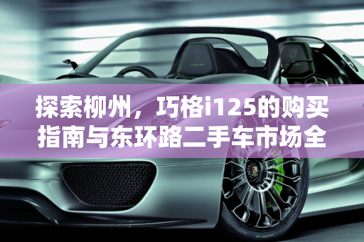 探索柳州，巧格i125的购买指南与东环路二手车市场全攻略,巧格i125柳州哪里有卖，柳州东环路二手车在哪买
