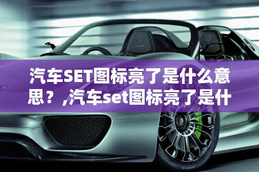 汽车SET图标亮了是什么意思？,汽车set图标亮了是什么意思