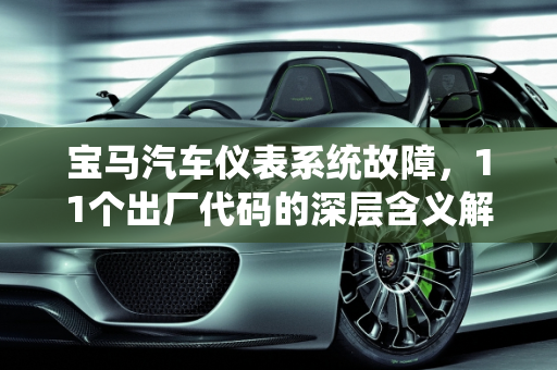 宝马汽车仪表系统故障，11个出厂代码的深层含义解析,宝马11个出厂代码各有什么意思，宝马汽车仪表系统故障报告