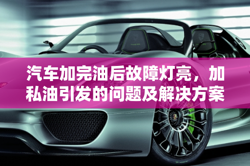 汽车加完油后故障灯亮，加私油引发的问题及解决方案,加私油故障灯亮怎么解决，汽车加完油后故障灯亮
