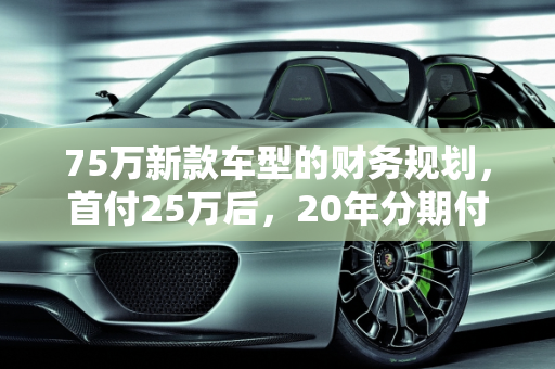 75万新款车型的财务规划，首付25万后，20年分期付款每月还款额解析,一共75万的房款首付25万剩下的分20年还的话每月要还多少呢，新款车型75万