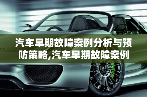 汽车早期故障案例分析与预防策略,汽车早期故障案例