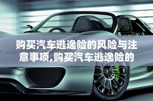 购买汽车逃逸险的风险与注意事项,购买汽车逃逸险的风险与注意事项