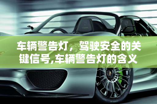 车辆警告灯，驾驶安全的关键信号,车辆警告灯的含义