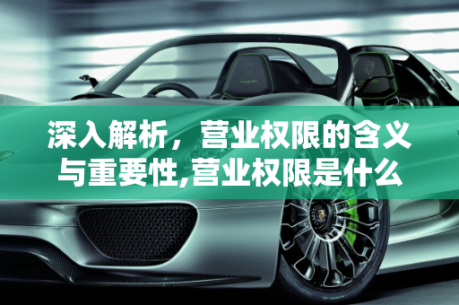 深入解析，营业权限的含义与重要性,营业权限是什么