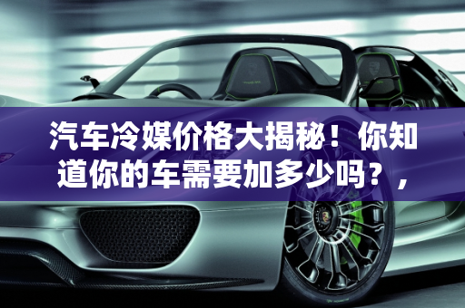 汽车冷媒价格大揭秘！你知道你的车需要加多少吗？,汽车冷媒价格大揭秘！你知道你的车需要加多少吗？