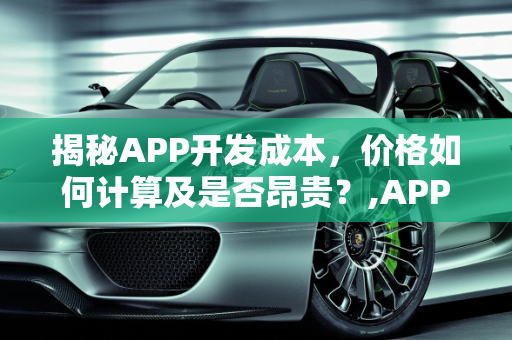 揭秘APP开发成本，价格如何计算及是否昂贵？,APP开发的价格是怎么算的，贵不贵啊
