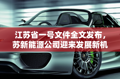 江苏省一号文件全文发布，苏新能源公司迎来发展新机遇,江苏省一号文件全文，苏新能源公司