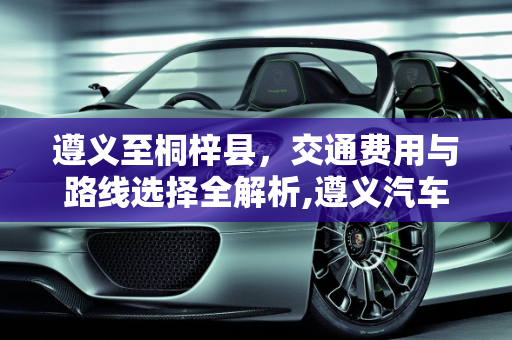 遵义至桐梓县，交通费用与路线选择全解析,遵义汽车到桐梓县多少钱？快速了解交通费用与路线选择！