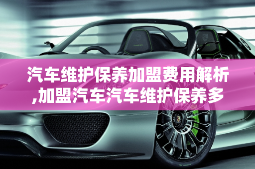 汽车维护保养加盟费用解析,加盟汽车汽车维护保养多少钱