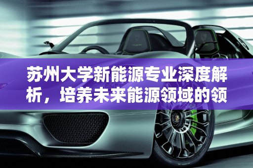 苏州大学新能源专业深度解析，培养未来能源领域的领军人才,苏州大学新能源专业怎么样
