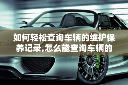 如何轻松查询车辆的维护保养记录,怎么能查询车辆的维护保养记录
