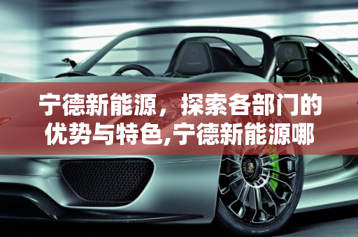 宁德新能源，探索各部门的优势与特色,宁德新能源哪个部门比较好