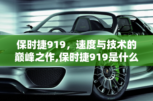 保时捷919，速度与技术的巅峰之作,保时捷919是什么类型车