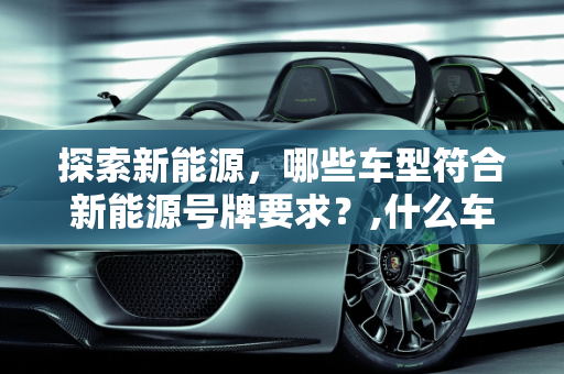 探索新能源，哪些车型符合新能源号牌要求？,什么车符合新能源号牌？
